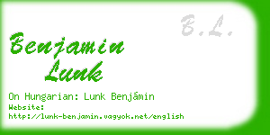 benjamin lunk business card